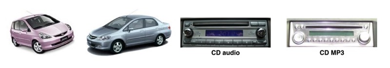 วิทยุเดิมติดรถ ฮอนด้า แจ๊ส ซิตี้ zx