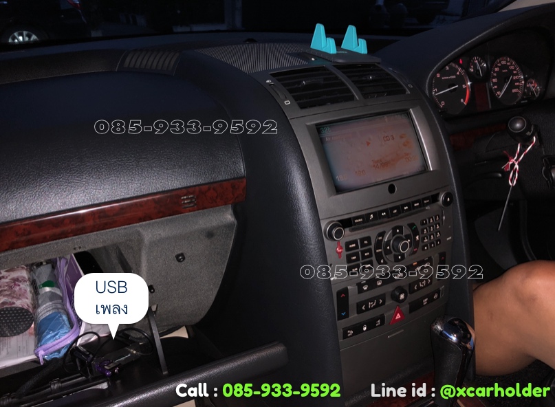 วิทยุเดิมติดรถ peugeot 407  เล่นเพลงจาก USB aux